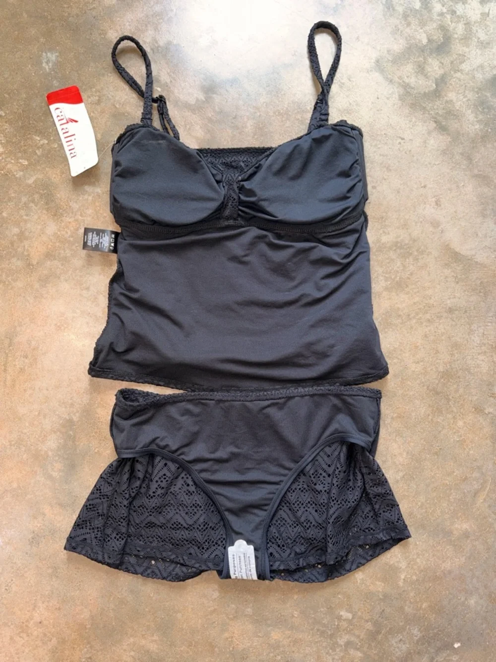 NWT - Catalina Black Tankini with Skirt - Size L - Picture 8 of 11